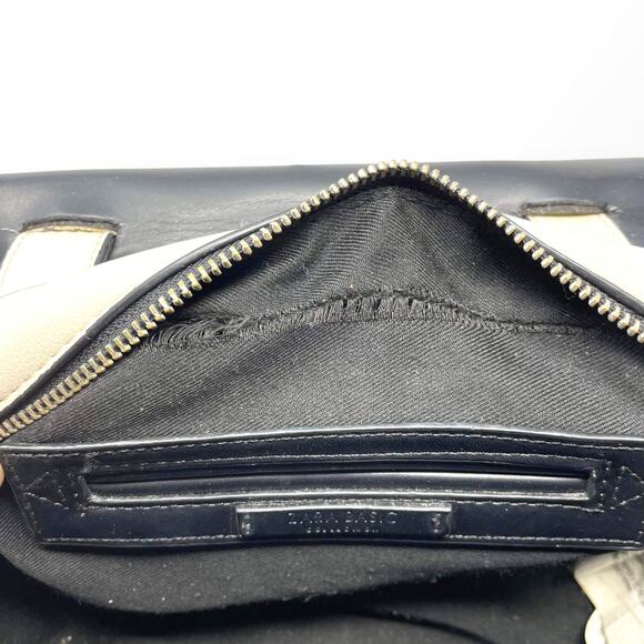 ZARA Red Black White Leather Colorblock Crossbody Handbag - Picture 7 of 14